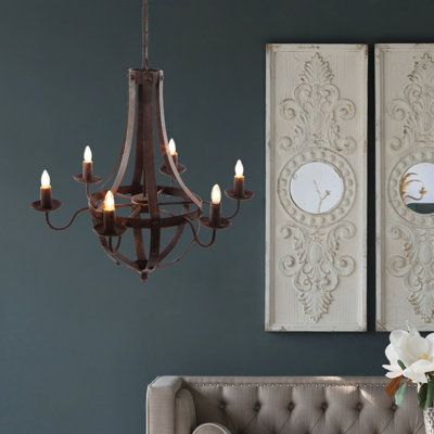 Lustre en métal 6 lumières