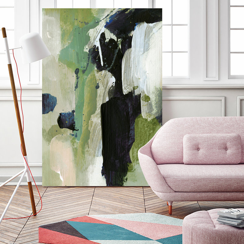 Chute d'eau sur toile, H 84 po x l 84 po x P 1,5 po