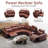 Power Recliner Sofa Set, Reclining Sectional Sofa With Adjustable Headrest & Power Recline,Breathable Leather With Storage Console & USB Ports