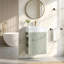 Meuble-lavabo mural 20 po avec lavabo, tablettes ouvertes et armoires fermées-1407220736