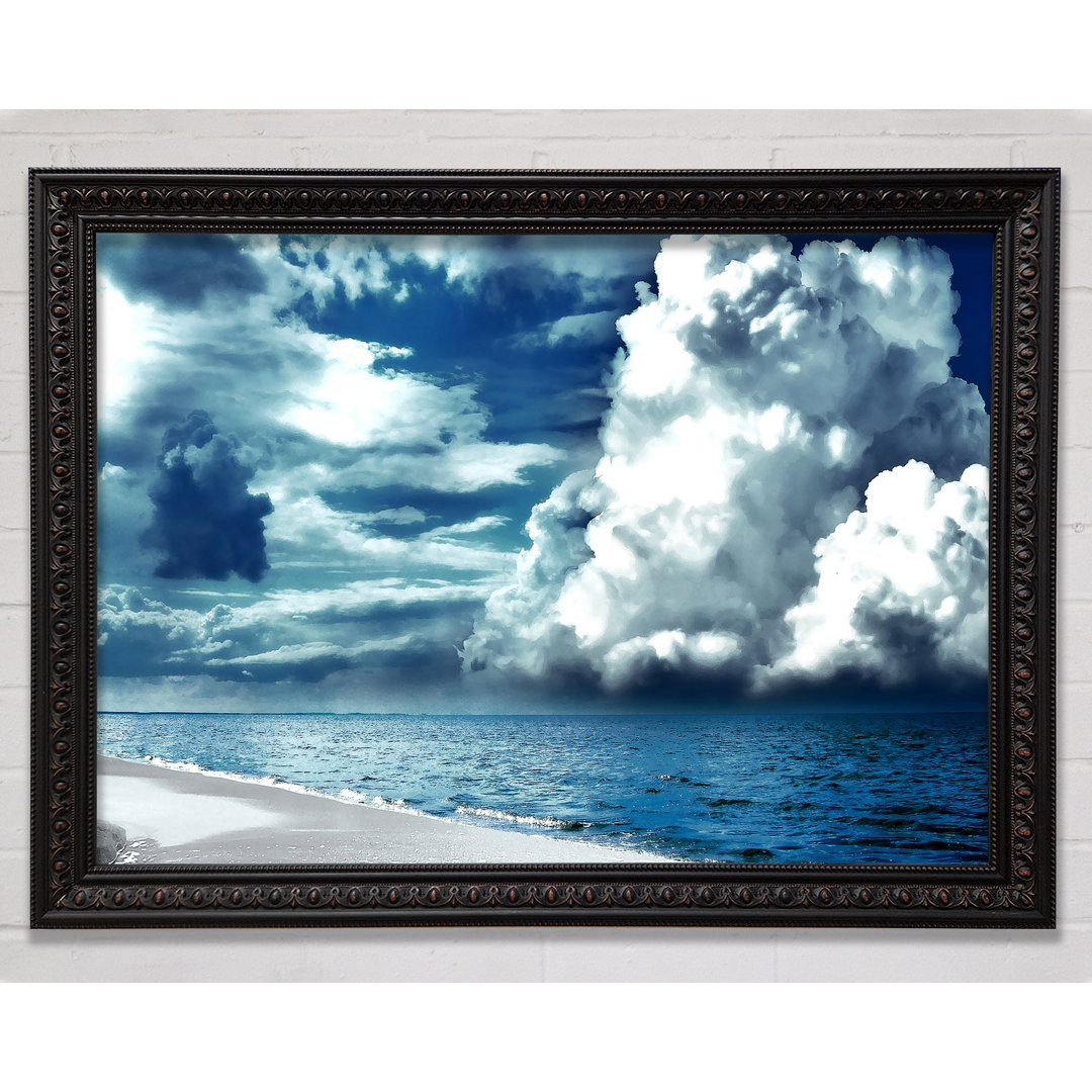 Cloudy Sky Seaside - Einzelner Bilderrahmen Kunstdrucke