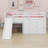 Low Loft Bed With Slide,Three Storage Drawers And Two Doors