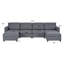 Canapé modulaire moderne en U avec repose-pieds et porte-gobelets-1644223222