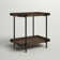 Nikole 27" Wide Industrial Rustic Solid Wood Metal Rectangular Side Table With Shelf