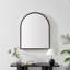 Alessandrino Solid Wood Freestanding Overmantle Arch Mirror - Simple Mid Century Design-1065826786