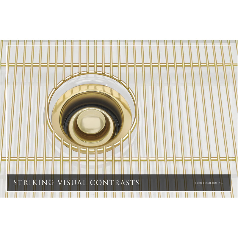 Luxury Solid Fireclay Farmhouse Sink, Brushed Brass Accessories