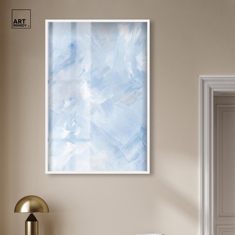 Art mural bleu apaisant Aqua Dreamscape III par Art Remedy, H 46 po x l 31 po, Blanc