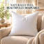 Coussin décoratif carré blanc 100% coton, 25% duvet et 75% plumes, plusieurs tailles-93653221