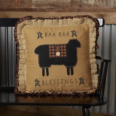Primitive Square Pillow Cover & Insert