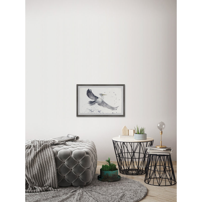 Flying Seagull by Parvez Taj - Single Picture Frame Painting, 61cm H x 91cm W