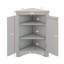 Armoire de rangement triangulaire pour salle de bain avec étagères réglables, version autoportante idéale pour la cuisine-1548675455