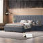 Grand lit plateforme tapissier avec grande tête de lit, mobilier de chambre à coucher, velours, cadre de lit-1105429280