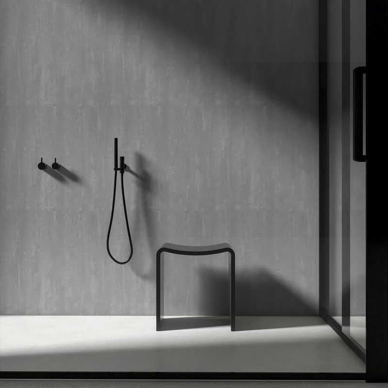 Tabouret de salle de bain autoportant à surface solide de 14 pouces, tabouret de douche imperméable et grand siège de douche portable Kakusiga