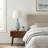 Modern Coastal Aqua Glass Table Lamp Set of 2 with White Linen Shades, 30" Tall