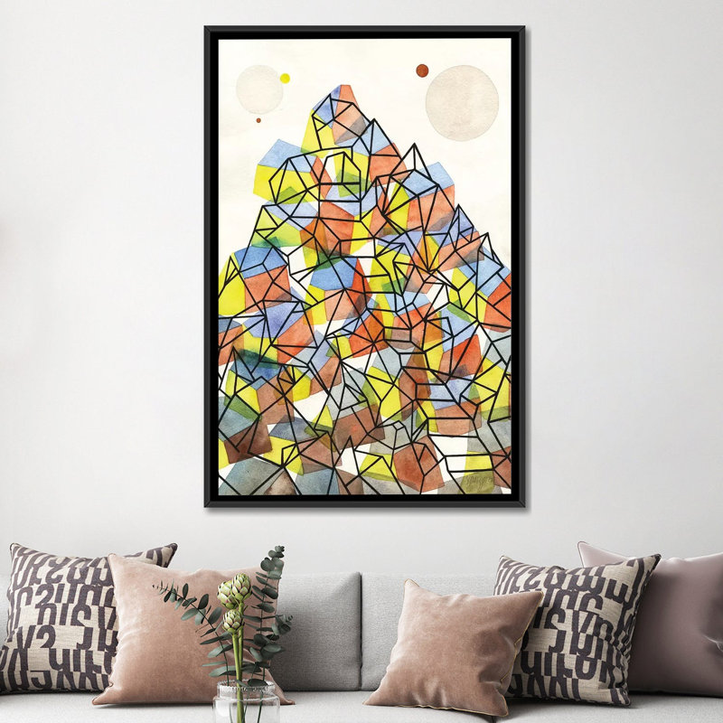 « domus », impression sur toile, H 26 po x l 18 po x P 1,5 po, Toile avec cadre noir, Pas de tapis