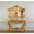 Console et miroir dorés