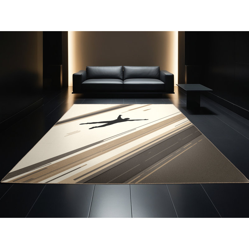 Tapis beige moelleux moelleux et moelleux Eita Bungee, 4 x 6