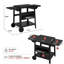 Table de barbecue à 2 niveaux avec panier frontal et tablettes latérales Royal Gourmet, noir