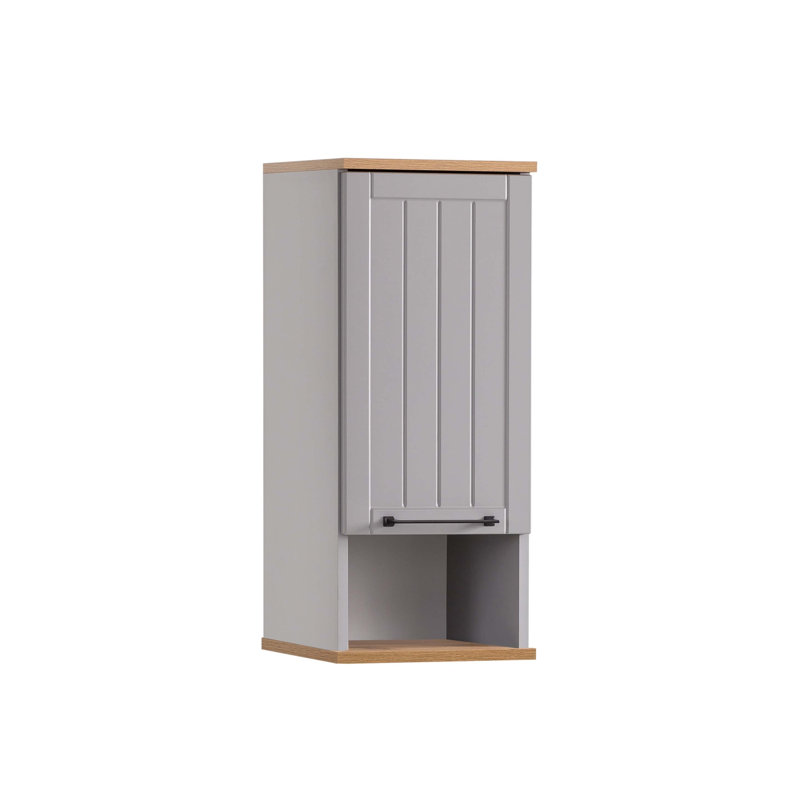 Alapaha Bathroom Cabinet, Platinum gray/oak