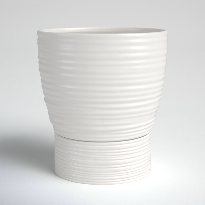 Canella Ceramic Pot Planter, 9.25" H x 8.5" W x 8.5" D