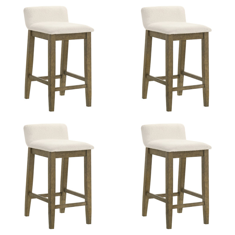 Ensemble de 4 tabourets de bar Annikah Modern, Putty Brown, 4, Tabouret de comptoir (siège d'une hauteur de 26,7