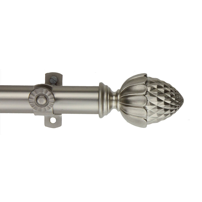 Tringle à rideaux simple Franke, Nickel satiné, 18” - 28”