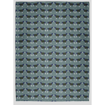 Warmest Wishes Kissing Doggies Christmas Throw Blanket