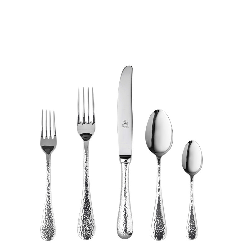 Epoque Flatware Set with H/H Knives - 20 Pieces - Stainless Steel, Silver