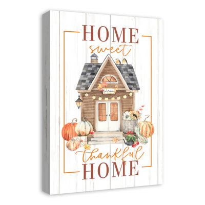 Home Sweet Thankful Home sur impression sur toile