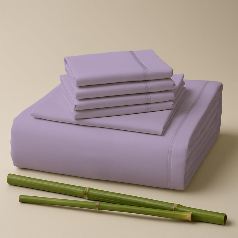 Premium Rayon From Bamboo Blend Sheet Set With Deep Pockets, Cooling and Breathable, Periwinkle