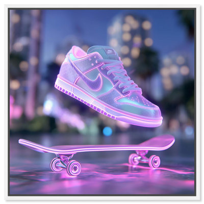 Sneaker City Beach Light Fashion Art Canvas Print by Art Remedy