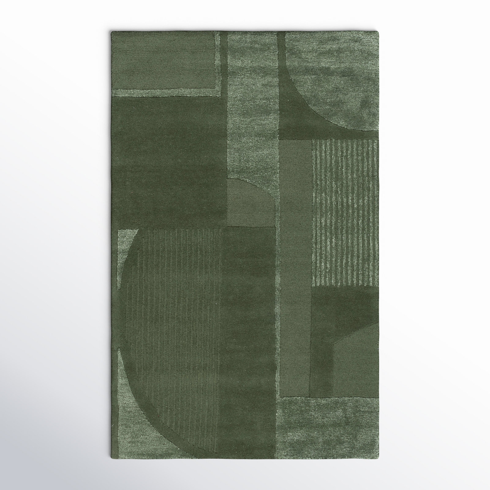 Mesmer Hand-Tufted Geometric Wool Rug, Rectangle 2' x 3'