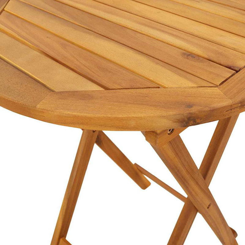 2 - Person Wood Patio Dining Set with Rectangular Table , Cushions Included