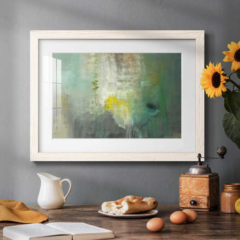 Forage, impression sur papier encadrée, Cadre blanc, H 14 po x l 20 po x P 1,5 po