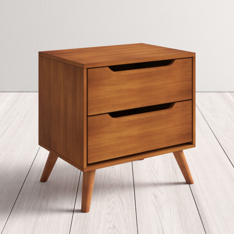 Bedo 60.03cm W Bedside Table, Oak