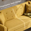 Davey Upholstered Linen Blend Square Arm Loveseat-1362757591