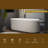 Acrylic Bathtub,V Shape Pleated Design,Chrome Drain and Classic Slotted Overflow,Cupc Certified