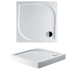 Square Marble Shower Tray, 3cm H x 90cm W x 90cm D