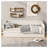 White Solid Wood Daybed with Trundle and Two Storage Drawers