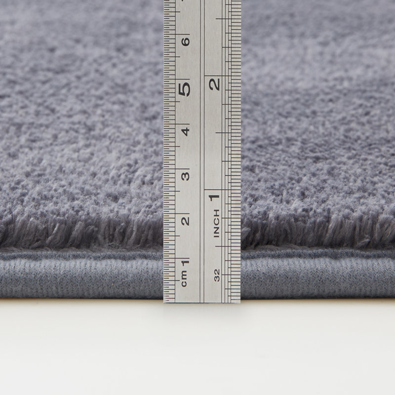 Solid Color Machine Tufted Pashmina Area Rug., Rectangle 200 x 290 cm, Grey