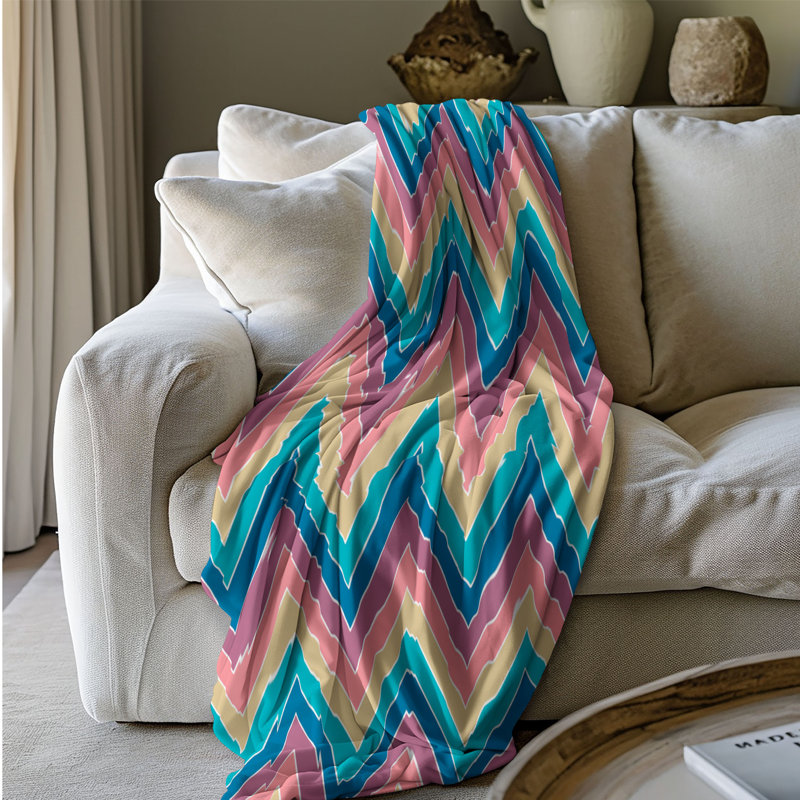 Coastal Hues - 1 pièce Sherpa Premium, L 60 po x l 50 po