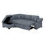 Canapé-lit modulaire avec lit escamotable, canapé-lit modulaire avec repose-pieds avec rangement et accoudoirs cachés et charge USB-1361776690