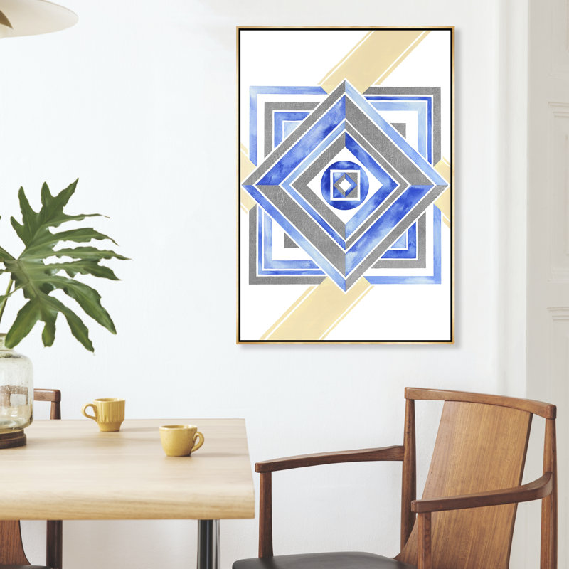 Elegant Shapes III Painting by Janice Sadler, 36.5" H x 25.5" W, Image Brush Gel