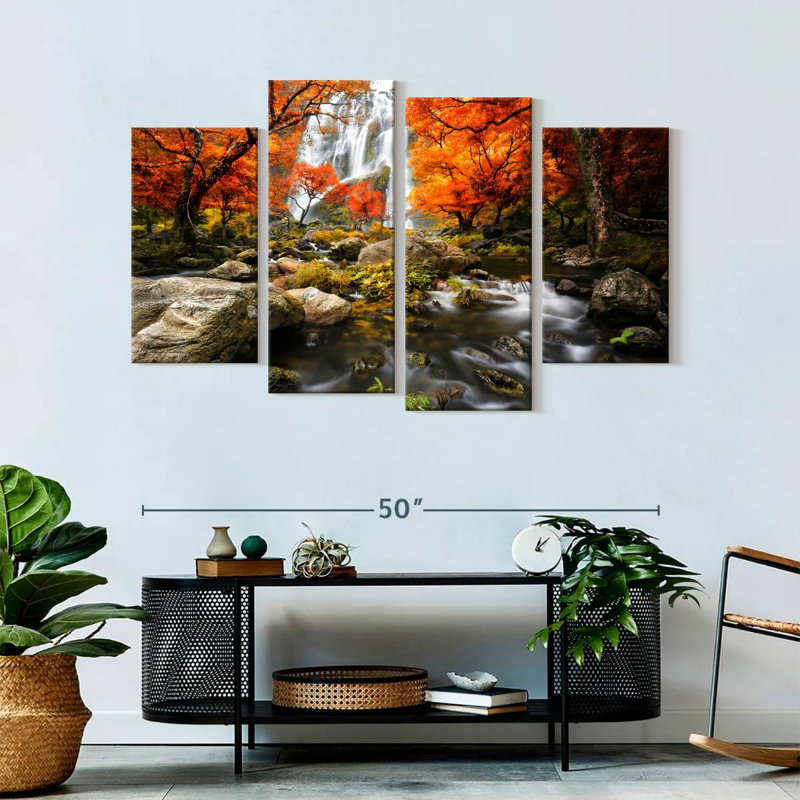 Ensemble de 4 pièces Waterfall, H 32 po x l 52 po x P 1,25 po