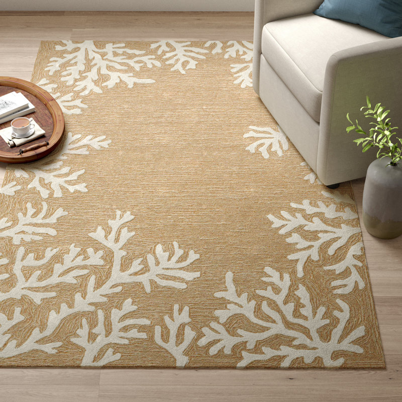 Tapis intérieur / extérieur touffeté à la main Vogt, Rectangle 7 pi 6 po x 9 pi 6 po