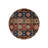 Multicolored Ethnic Motif Traditional Patterned Round Woven Base Vintage Decorative Carpet-1091804143