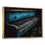 «Blue Black Vintage Piano Music - Art mural de musique-106126956-106126957