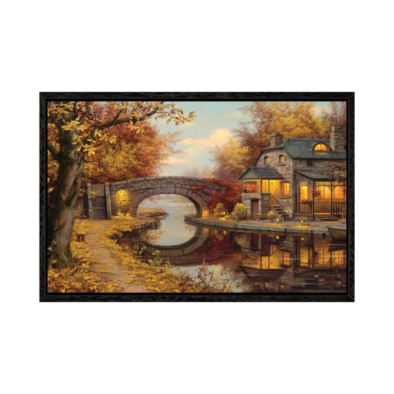 Tranquility by Evgeny Lushpin - Painting on Canvas, 66.04 cm H x 45.72 cm W, Black Framed Canvas
