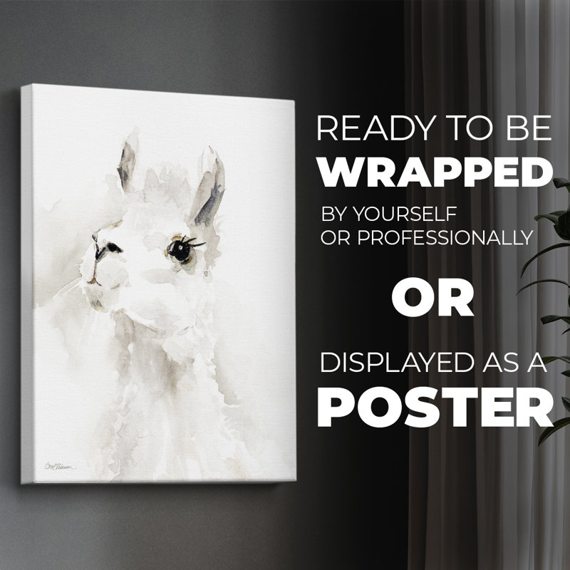 Sweet Llama II - reproduction de toile seulement - non encadrée, H 48 po x l 32 po