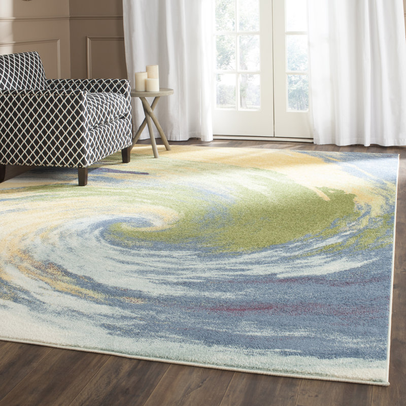 Sunset Marina Performance Abstract Rug, 8' x 10'